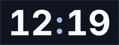 Compact overlay without milliseconds
